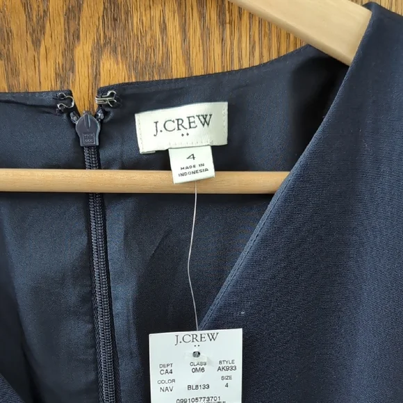 J. Crew Classic Navy Midi Dress - Picture 2 of 3